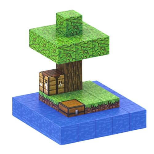 Ellafun Magnetic Cube - ARBOL Agua - 38 Piezas - Bloques de construcción magnéticos - Juguete Montesorri a Partir de 3 años para niños y niñas - CREA tu Propio Mundo