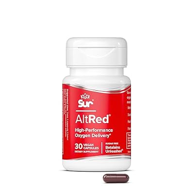 Sur AltRed Beet Root Capsules For Muscle Recovery And Sports Nutrition - 25% Betalain Extract Pre Workout & Nitric Oxide Supplement For Endurance Athletes