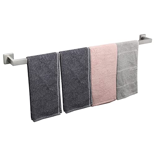 Tocten Bath Towel Rack - Square Base Thicken Sus304 Stainless Steel Towel Bar For Bathroom, Bathroom Accessories Towel Rod Heavy Duty Wall Mounted Towel Holder. (Brushed Nickel, 36) #TOP22
