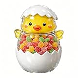 Tianeri Niedliche Keksdose, dekorative transparente Snack-Behälter, Glas-Vorratsdosen, für Frühling, Mittelstück, Party, Speisekammer, Küchenregal, Schrank, Klassenzimmer, Schule