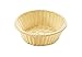 Kosz dekoracyjny koszyk do przechowywania kosz na bułki, koszyk na pieczywo z polirattanu, pleciony, beżowy, ok. 24 cm