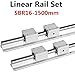 GUWANJI 2Pcs 16mm Linear Rail SBR16-1500mm + SBR16UU Slide Guide Square Type Bearing Block 16mm Linear Rail Length 59.1 inch(1500mm) for Fully Supported