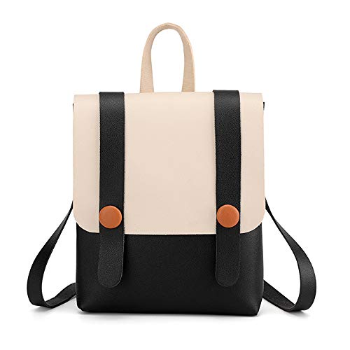 LVYIMAO Mädchen Rucksack Casual Satchel, Sommer New College Wind Lange PU Handtaschen Handytasche Schultertasche Hit Color Bag, Schwarz (Schwarz) - S1U130W9Z56SSIB6529WGLBBV Cover