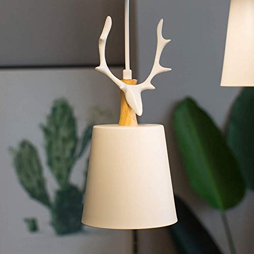Lustre rétro E27 en bois de fer blanc idéal pour salon et café
