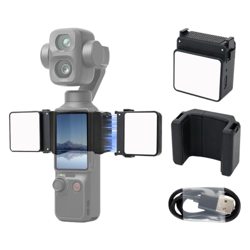 CQT ���C�~�jLED�t�B�����C�g DJI Osmo Pocket 4P 4 3 Xtra Muse�p 2�� | Xtra Muse 1.5W USB C �[�d���N�C�b�N�����[�XVlog�Ɩ��A�A�N�V����6�J�����Z���t�B�[�r�f�I�^��AOsmo Nano�p�B