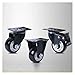 1.5-inch Casters, A Set of 4 Black Industrial Heavy-Duty with Brakes, Locking for Furniture and Work Carts(2 Universal 2 Brake)