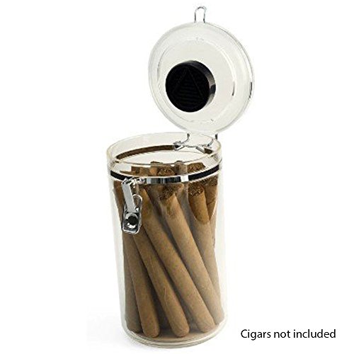 Prestige Import Group Aj25 25 Count Acrylic Humidor Jar With Humidifier And Spanish Cedar Interior Lining On Bottom #TOP1