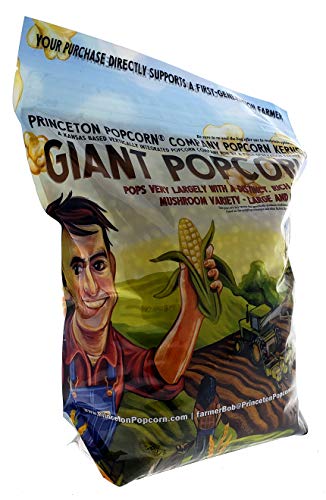 Mushroom Popcorn Kernels By Princeton Popcorn Farm Grown, Non Gmo, Gluten Free Unpopped, Ball Shaped, Old Fashion Popcorn Pops Extra Large, Popping Corn For Air Popper & Stovetop 8Lbs #TOP2