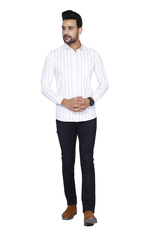 Image of Pure Cotton Solid Slim Fit Semi Casual Shirt for Men's & Boy's (Pack of 1)