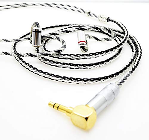 Yodonami ATH-CK100PRO CK100PRO �Ή� �w�b�h�z���P�[�u�� �A�b�v�O���[�h�P�[�u�� 3.5mm���P�[�u�� (7N�Ⓚ�P������+�P�������⃁�b�L(2#))