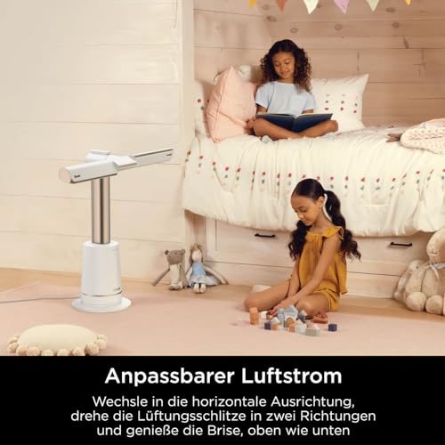 Shark TurboBlade Turmventilator, leise, Hochgeschwindigkeitssystem, Luftzirkulation bis zu 20 Meter, 10 Geschwindigkeiten, 180° Oszillation, Fernbedienung, Timer, Einfache Reinigung, Weiß TF200SEUWH 6