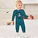 Baby Hockey Romper Outfit for Boys & Girls,Custom Baby Long Sleeve Clothes for Hockey Team Fans,Personalized Name Number