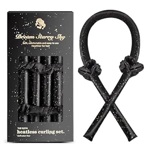 Satin Heatless Curling Set – Hair Rollers for Curls Heatless Hair Curlers & Hot Rollers Hair Curlers to Sleep in Curling Rod Headband Curler (Dreamy Starry Sky)