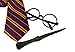 I LOVE FANCY DRESS LTD Accessoires du Jeune Sorcier du Fameux Film - Y Compris: Lunettes Sorcier, Cravate et Baguette Magique - Idéal pour Les Fêtes Entre Amis et Famille