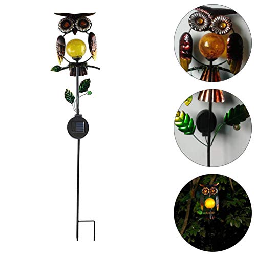 Mobestech Coruja Luzes da Estaca Estaca Luz Solar Ao Ar Livre Quintal Jardim Lâmpada Decorativa De M
