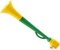 Corneta Vuvuzela Plástico Brasil Verde e Amarelo Copa do Mundo Torcida