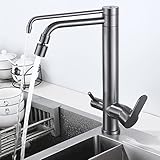 Operata simple: conception à double poignée, fonctionnement indépendant, pas facile à mélanger, ouvrez l'eau filtrée en tournant la petite poignée.