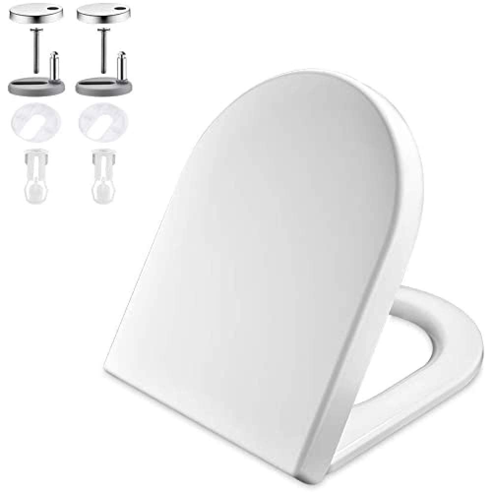 Abattant WC à Fermeture Lente Facile à Nettoyer avec Lunette Déclipsable Rapide