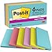 Produktbild Post-it Super Sticky Notes Cosmic Collection, Packung mit 6 Blöcken, 90 Blatt pro Block, 76 mm x 127 mm, Mehrfarbig- Extra-stark klebende Notizzettel für Notizen