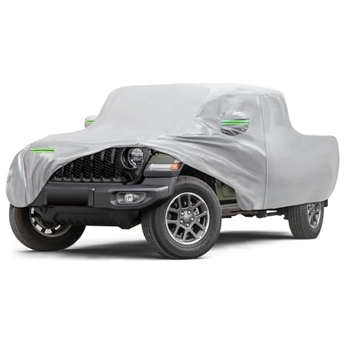 Image of Car Cover Fit for Jeep Gladiator 2020-2026, Migaven Waterproof Full Exterior Cover Sun Rain Protection with Door Zipper and Cotton Lining