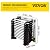 VEVOR 12 Steps Attic Steps Pull Down, Attic Stairs Alloy Attic Access Ladder, Black Pulldown Attic Stairs, 9.8 feet Height Wall-mounted Folding Stairs for Attic, Retractable Attic Ladder with Armrests