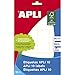 APLI 1647 - Etiquetas blancas (26 x 54) 10 hojas
