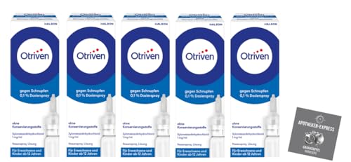 Otriven Nasenspray 5 x 10 ml inkl. Granatapfel Handseife von Apotheken-Express
