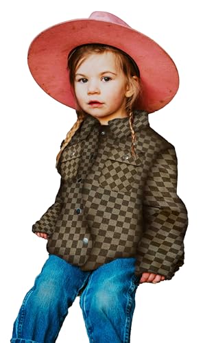 Toddlers Grey Checkerboard Shacket