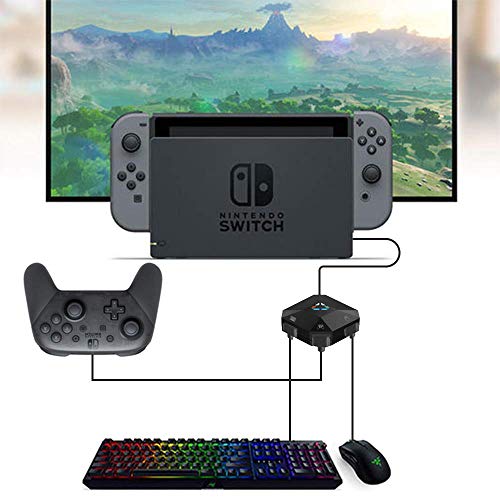 Megadream Keyboard and Mouse Converter for NS-Switch, USB Switch Wahlschalter, Keyboard and Mouse Adapter for PS4 / PS3 / Xbox ONE / 360 Console Series Converter, 1 Type-C & 3 Micro-USB - Image 7