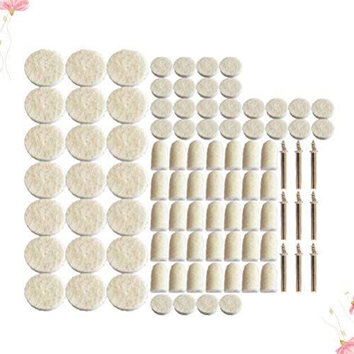 EXCEART 100 Pcs de Feltro de LÃ£ Bob Polimento 100 Pcs Polir Rodas Moagem Bits Moedor CabeÃ§a PolonÃ