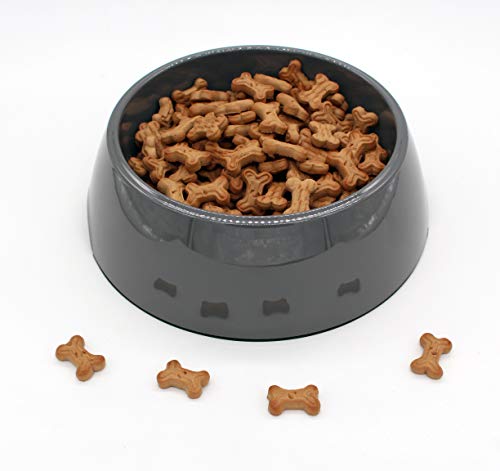 Image of The Pets Company Stainless Steel & Melamine Dog Feeding Bowl| Food Bowl for Dogs and Cats, 420 Ml, Medium, Grey