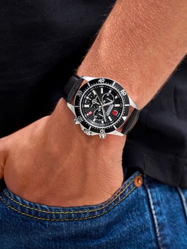 Image of Swiss Military Hanowa SMWGC2100705 Starlight - Swiss Made Round Black Chronograph - Watch for Men