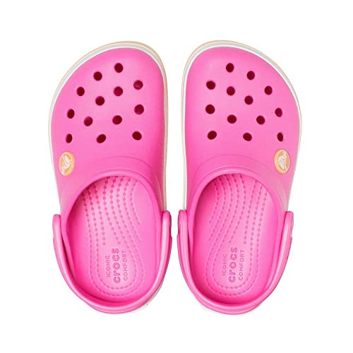 Image of crocs Electric Pink /Cantaloupe Clogs - J2 (204537-6QZ)-Kid
