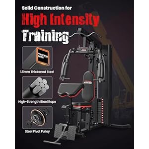 ARMAC Multifunctional Home Gym, Gym Equipment for Home, Workout Station for Leg Press & Chest Fly, Exercise Equipment with150LBS Weight Stack ARMAC Multifunctional Home Gym Gym Equipment for Home Workout Station for Leg Press Chest Fly Exercise Equipment with150LBS Weight Stack