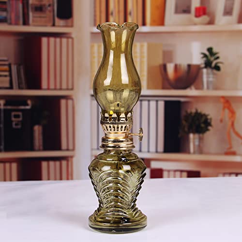 Moddeny Lampes Hurricane De Style Ancien Traditionnel Classique Lampes À Huile en Verre Jaune pour Usage Intérieur Maison Rétro Lanterne À Kérosène Lampe De Bureau Coupe-Vent Romantique Cover