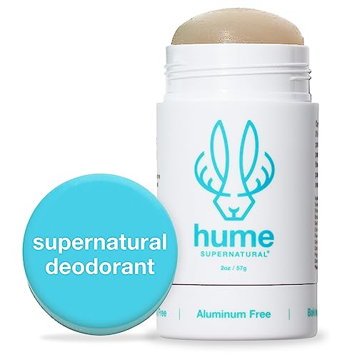 Hume Supernatural Natural Deodorant Aluminum Free For Women & Men, Natural Ingredients, Probiotic, Plant Based, Baking Soda Free, Aloe, & Cactus Flower, Anti Sweat, Stain & Odor – After Rain, 1 Pack #TOP5