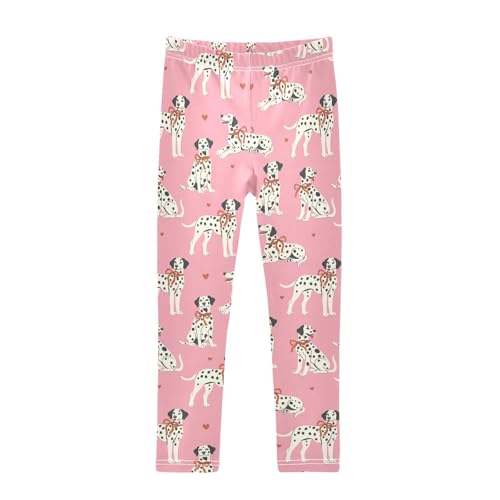 Girls Basic Leggings Baby Girls Pants Dalmatian Dogs Soft Footless Stretchy Tights Pants 4-10Y