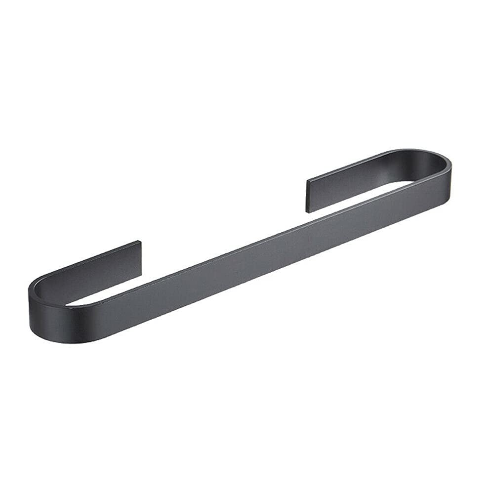 SXKJ Towel Rails Towel Rail for Bathroom, Towel Holder Bathroom Towels Rack, Hanger Black Silver Alloy Wall Hanging Towel Bar Organizer Kitchen Storage Shelf/Black-40Cm