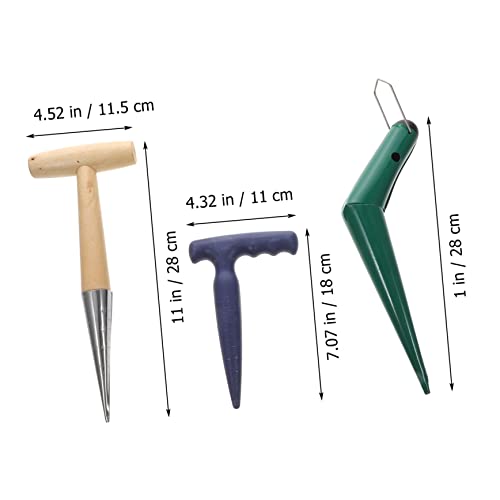 GALPADA Sturdy Hand Planter Soil Puncher Tools for Gardening 1 Set Weeding Tools for Garden