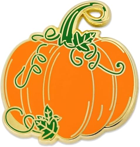 PinMart Pumpkin w/Vines Halloween Fall Autumn Enamel Lapel Pin - 1 piece