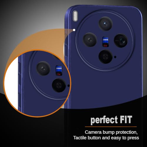 Image of Back Cover for Vivo X300 5G | Full Camera Protection | Premium Liquid Silicon Case | Flexible Bumper Case for Vivo X300 5G (Blue)