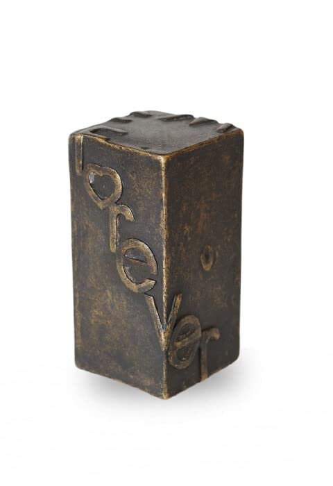 Mini-urne funéraire en bronze Forever with US gravée avec élégance