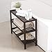SONGMICS Bamboo Shoe Rack Bench, 3-Tier Shoe Organizer，Utility Storage Shelf Rack, Storage Shelf, 3-Shelf Shelving Unit,for Entryway Hallway Bathroom Living Room and Corridor Brown