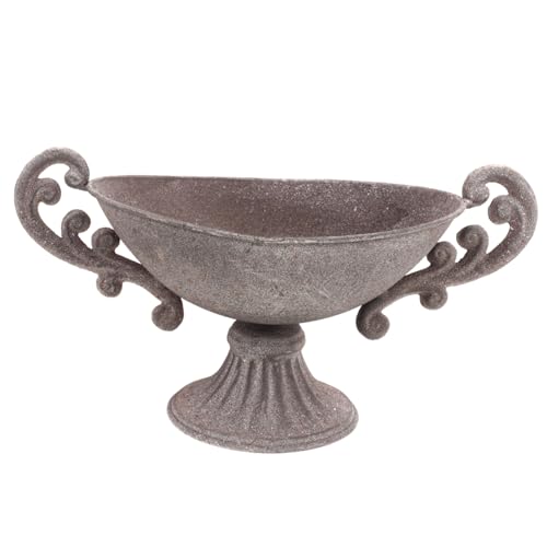 Pot de fleurs en fer vintage robuste à double poignées pour fleurs de réception