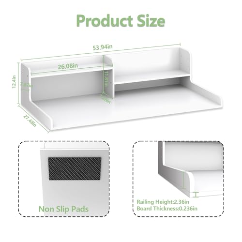 Wisuce Essentials 2-Tier Washer and Dryer Countertop w 54" W x 27.5" D Laundry Countertop Cover with Non-Slip Pad,Large Space Laundry Topper for Folding Clothes Over Washer and Dryer (Nature) by Wisuce Essentials - Image 5
