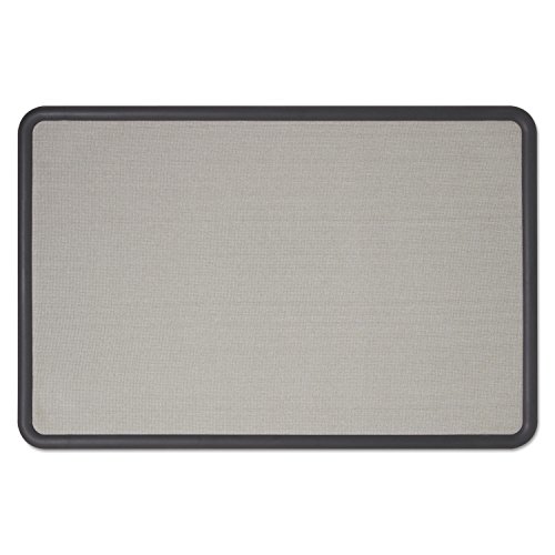 Quartet 7693G Bulletin Board, Fabric, 3 X 2 Feet, Office Bulletin Boards, Contour Gray Plastic Frame cover