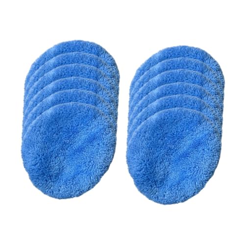 DimyFew 12 Pieces Replacement Pads for Window Cleaning Robot,Cleaning Pad,Window Cleaning Robot Mop Window Cleaner Microfiber Cloth, blue