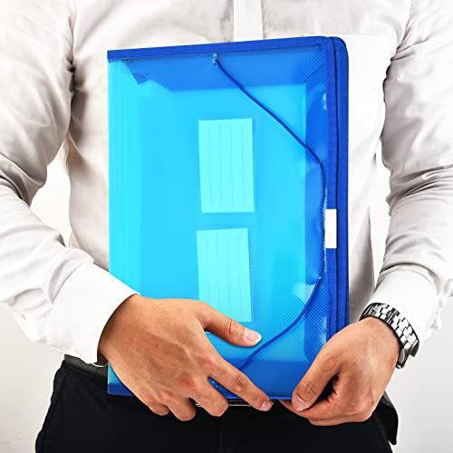 Expanding File Folder Document Organizer R With Flap And Cord Closure, Waterproof Transparent Document Bag, 2.8" Expansion, Letter A4 Expandable File Folder For Home School Office Organization，5 Pack #TOP6
