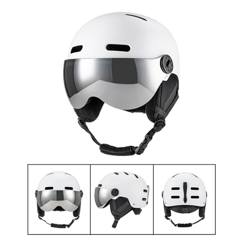 Casco de esquí con gafas y forro ABS para snowboard deportes de invierno 2