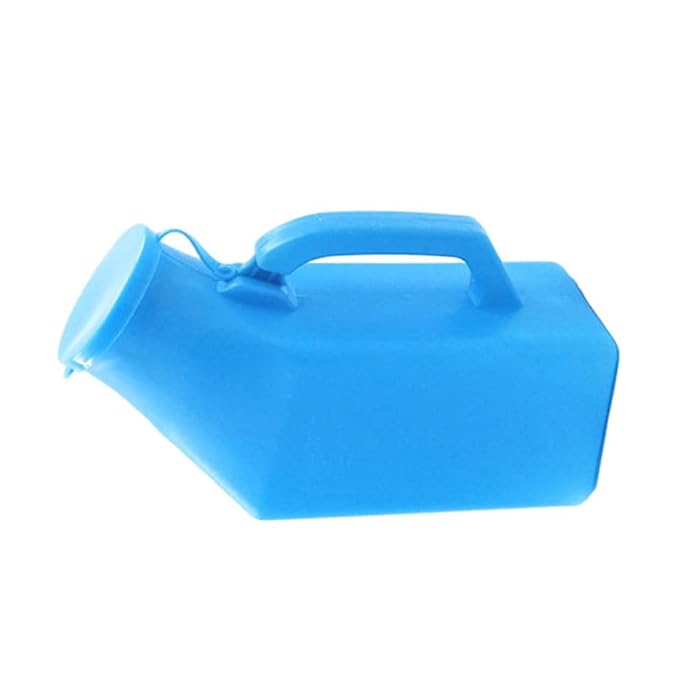 Orinal portátil masculino, botella para orinar en casa, orinal grueso y firme con tapa, capacidad 1 L miniatura 4